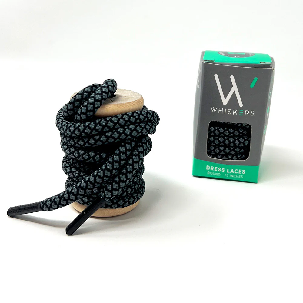 Black & Gray Honeycomb Dress Laces - Image 2