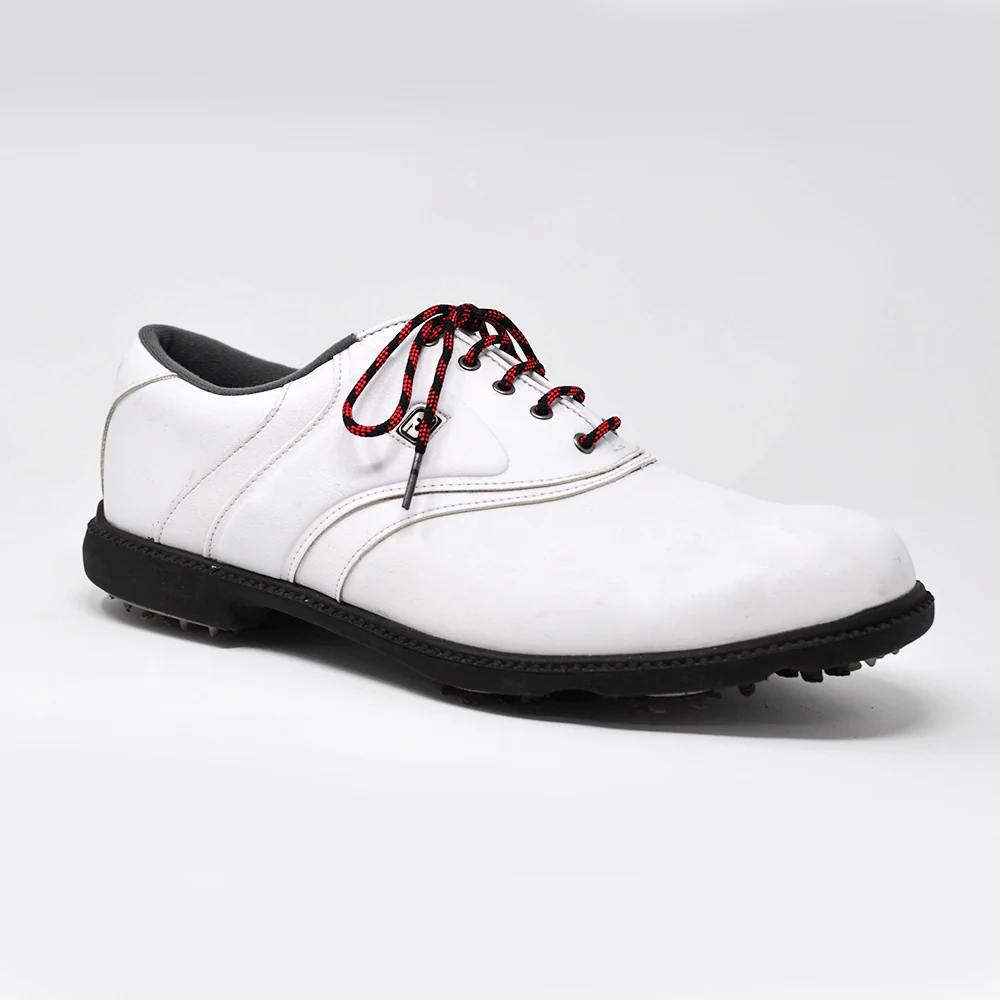 Black & Red Classic Round Golf Laces - Image 3