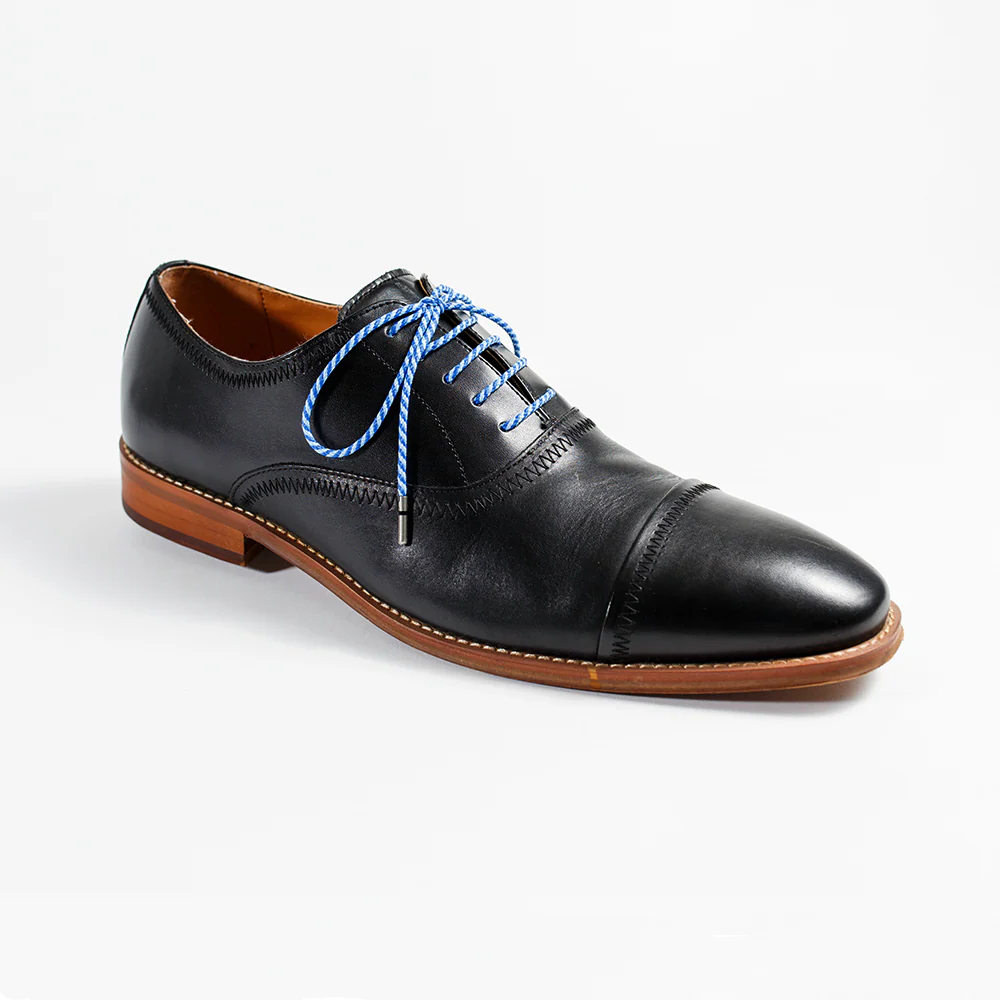 Blue & Light Blue Striped Dress Laces - Image 4