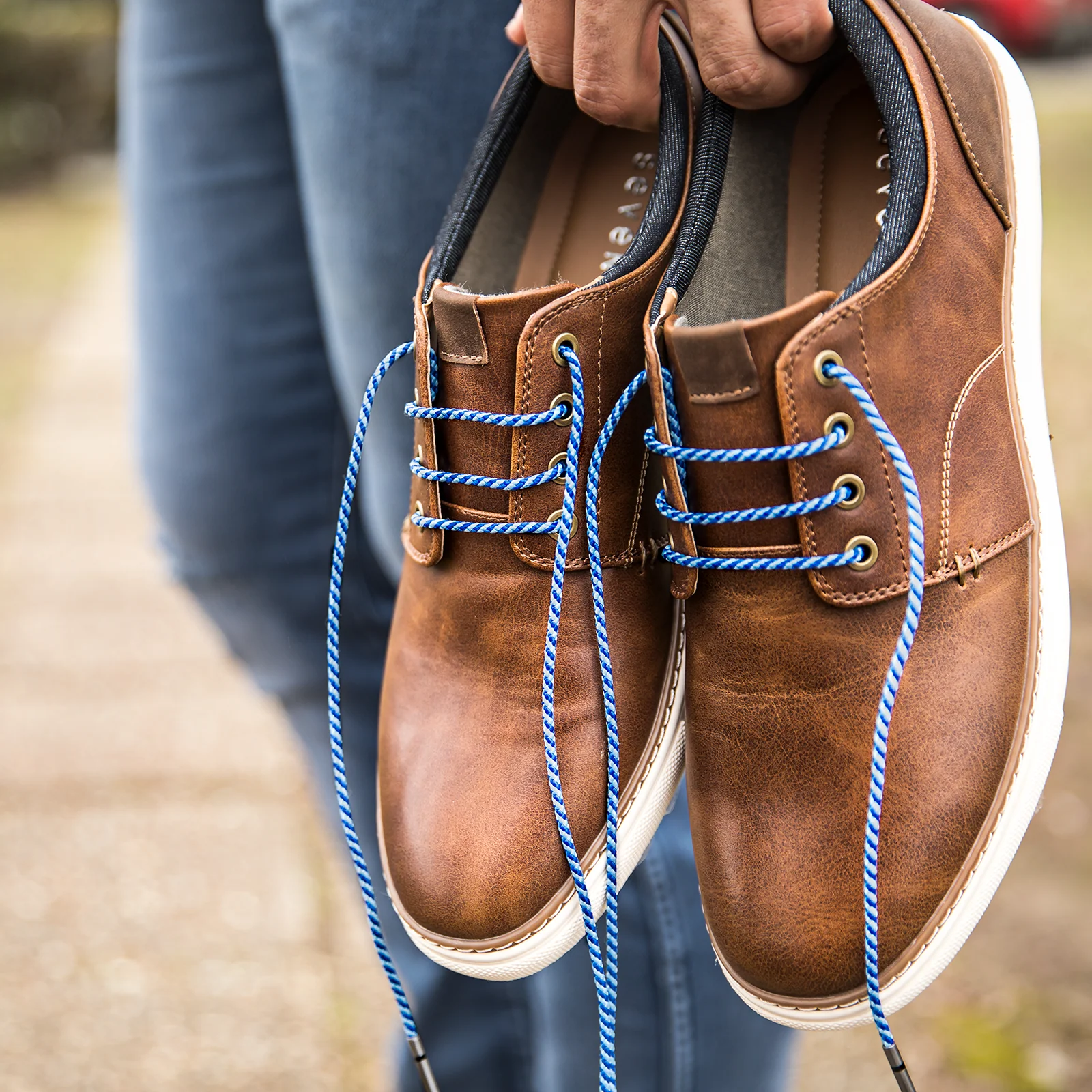 Blue & Light Blue Striped Dress Laces - Image 7
