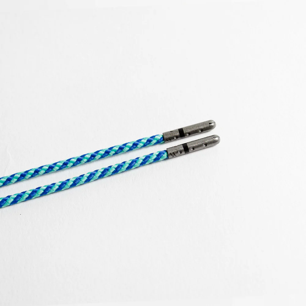 Blue & Light Green Striped Dress Laces - Image 6