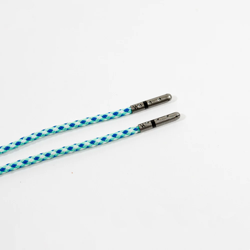 Blue, Light Green & White Braided Dress Laces - Image 6