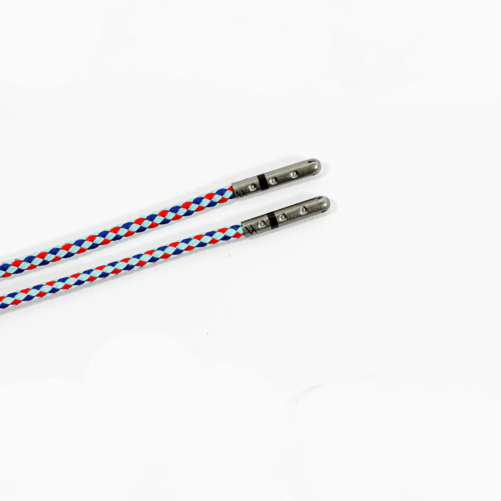 Celeste, Navy & Red Braided Dress Laces - Image 3