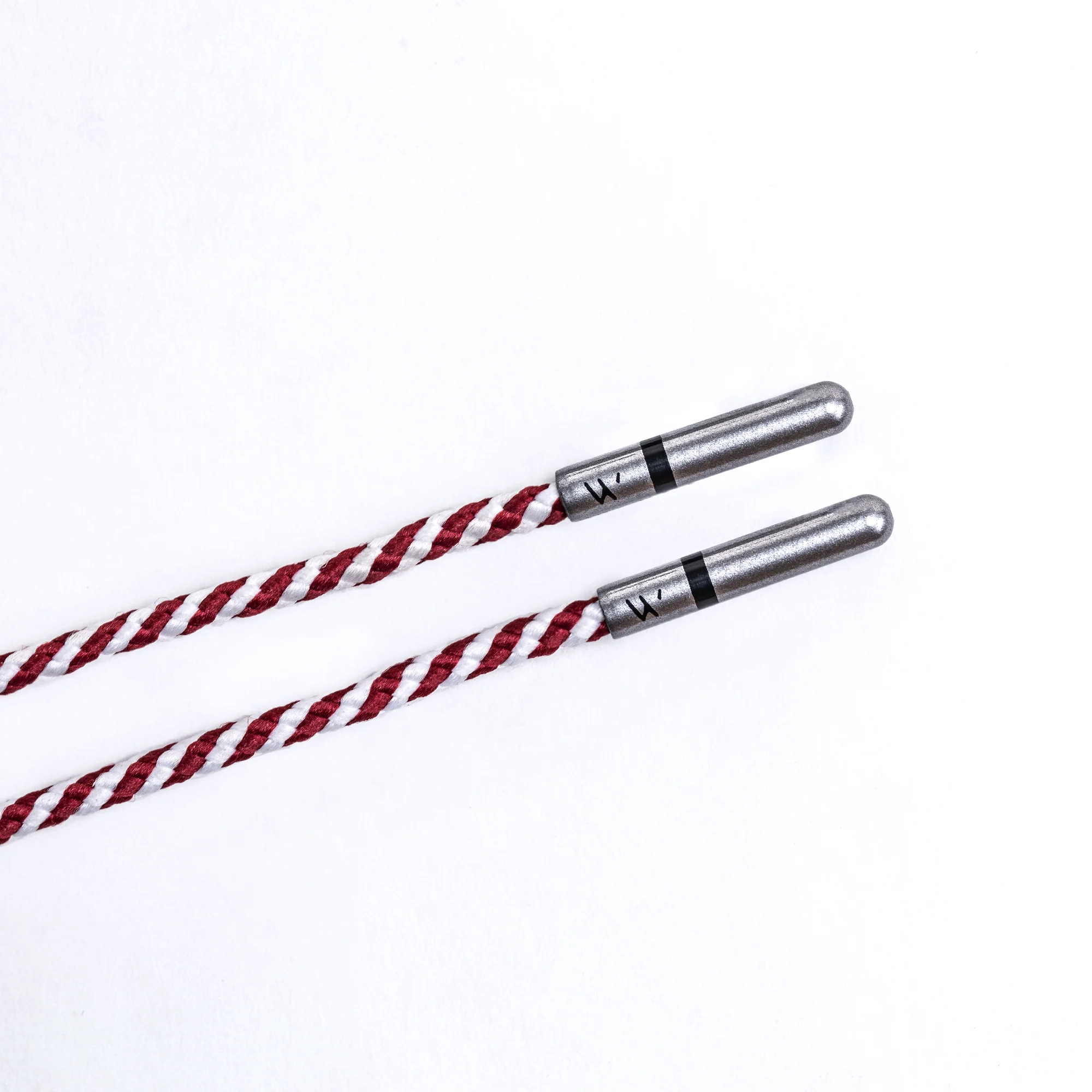 Crimson & White Striped Dress Laces - Image 4