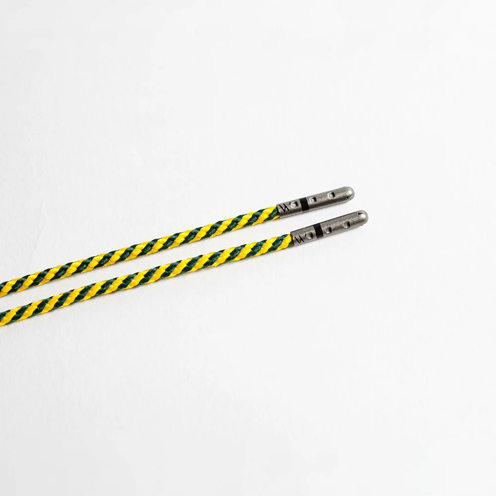 Dark Green & Yellow Striped Dress Laces - Image 6