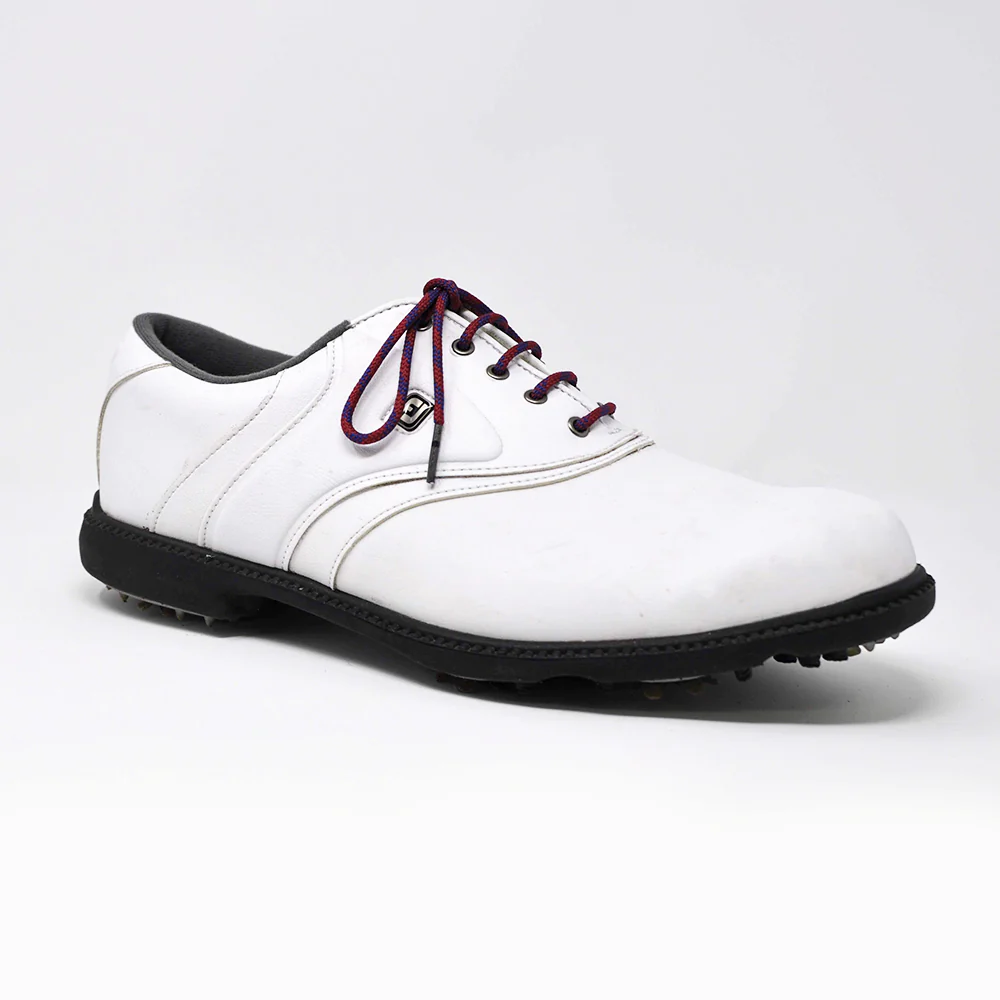 Garnet & Navy Classic Round Golf Laces - Image 3