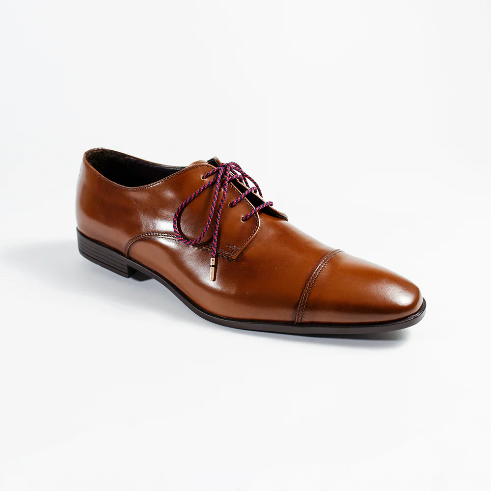 Navy & Garnet Striped Dress Laces - Image 3