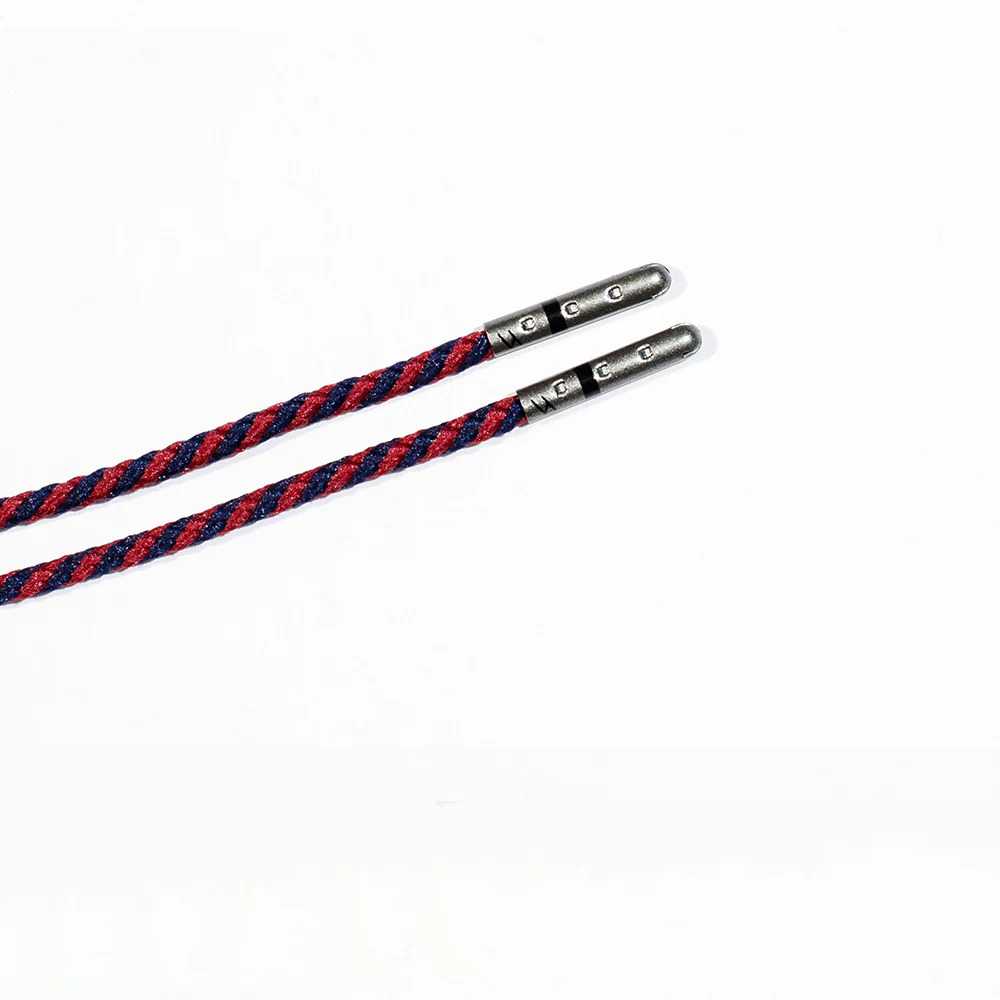 Navy & Garnet Striped Dress Laces - Image 6