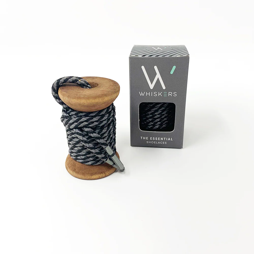 Gray & Black Striped Dress Laces - Image 2