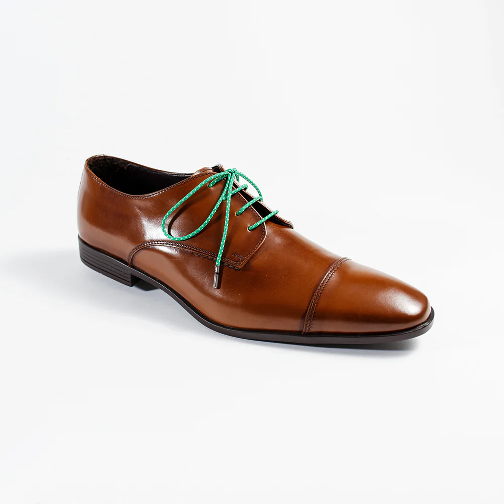 Green & White Ticked Dress Laces - Image 3
