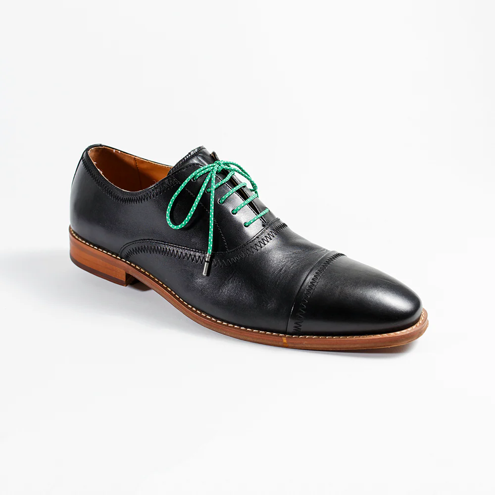 Green & White Ticked Dress Laces - Image 4