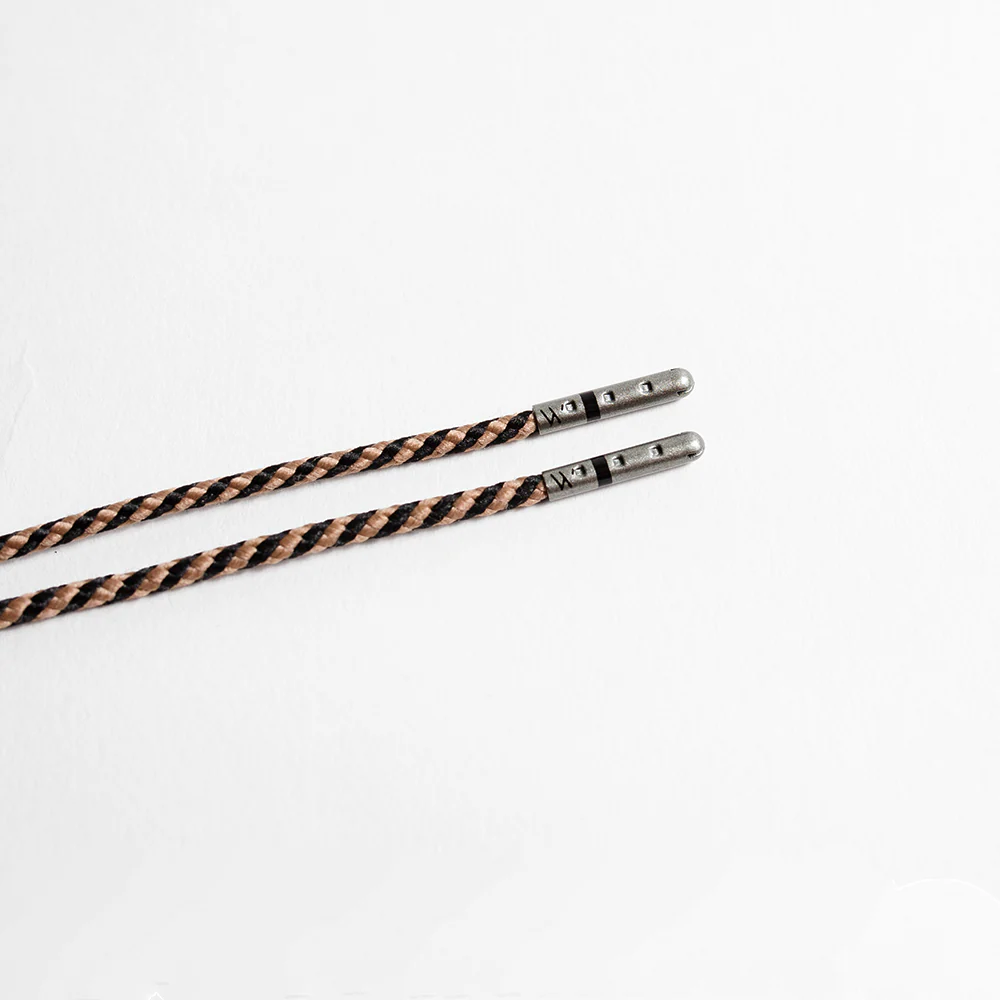 Khaki & Black Striped Dress Laces - Image 6