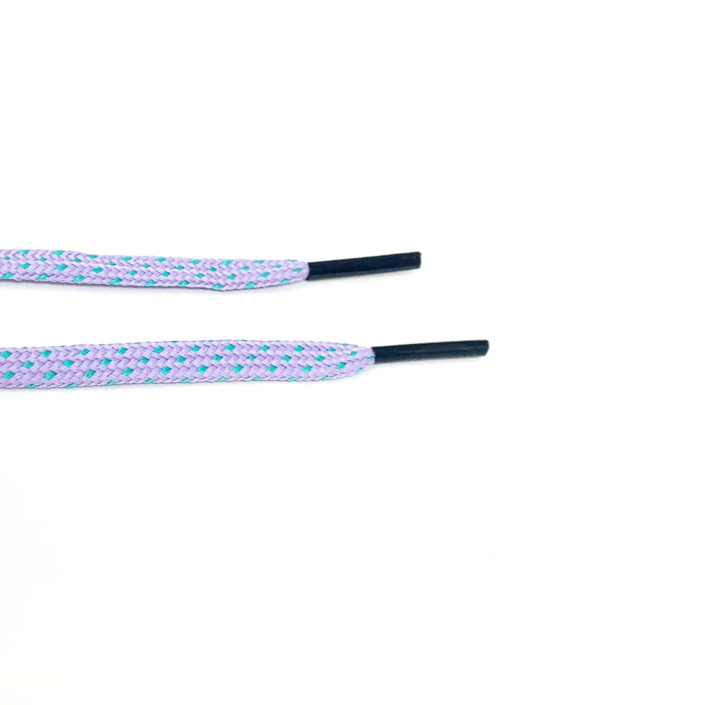 Lavender & Electric Green Flat Ticked Athletic Golf Laces - Image 3