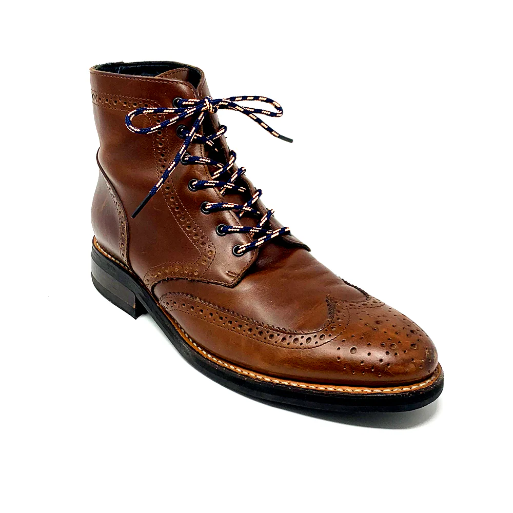 Navy & Peach Boot Laces - Image 4