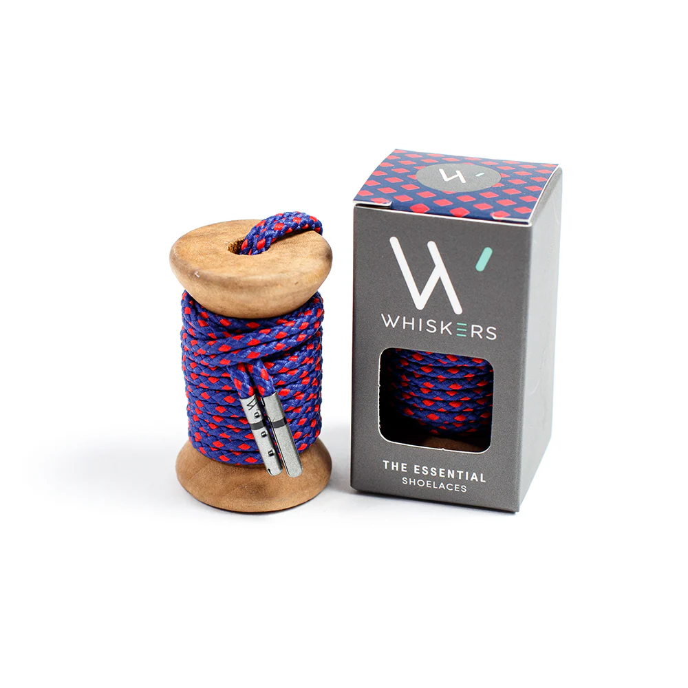 Navy & Red Braided Dress Laces - Image 2