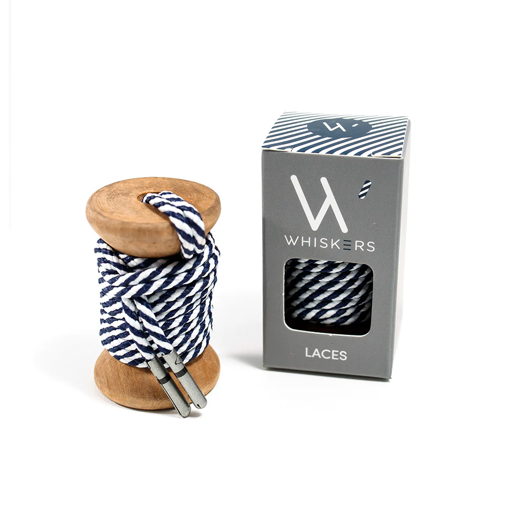 Navy & White Striped Dress Laces - Image 2