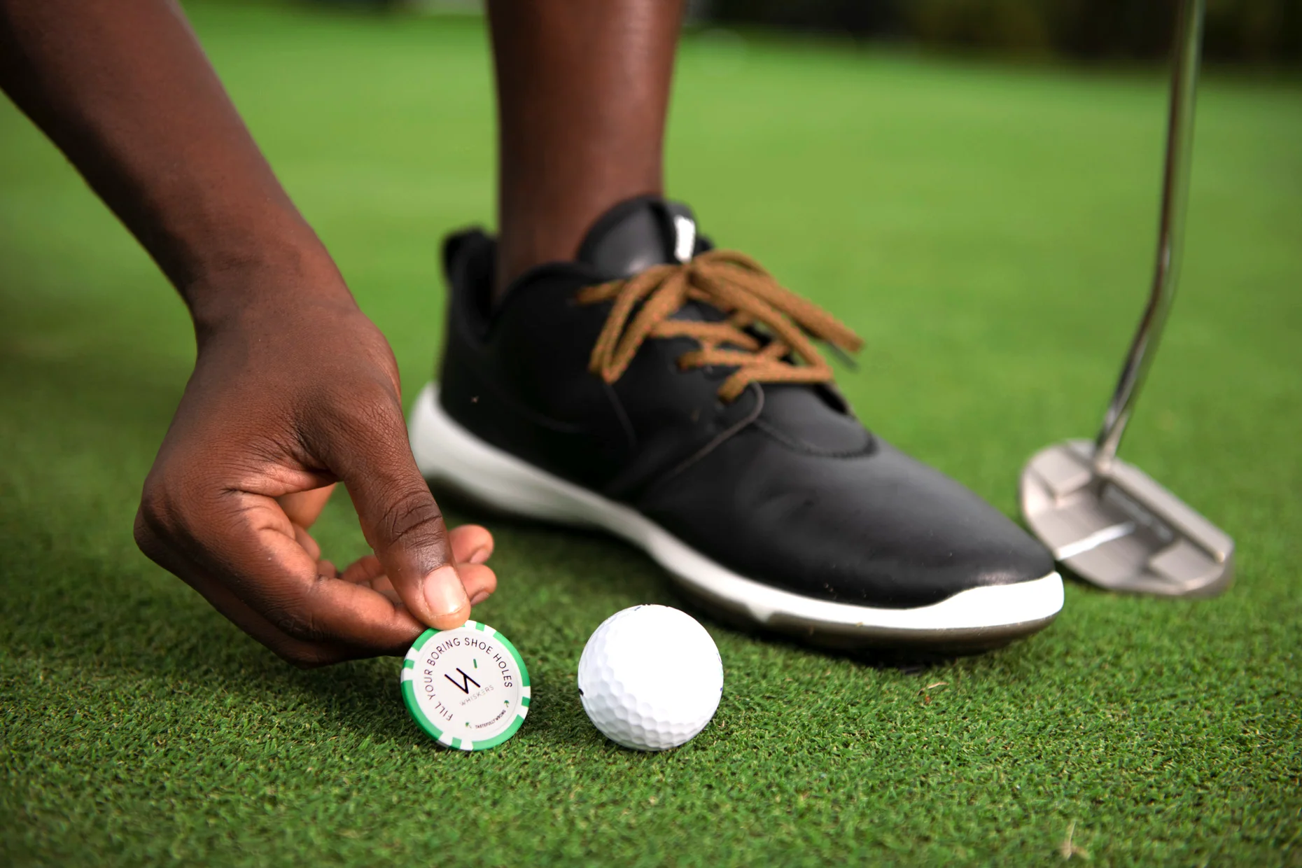 Olive Green & Guava Flat Ticked Athletic Golf Laces - Image 5