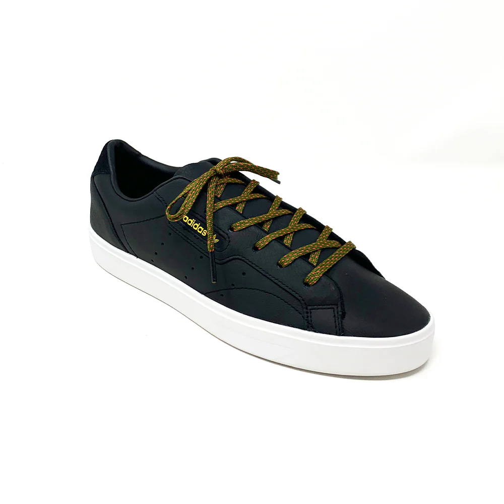 Olive Green & Guava Flat Ticked Sneaker Laces - Image 4