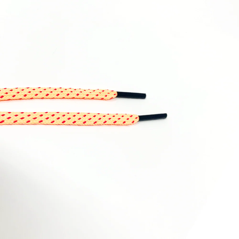 Peach & Fuchsia Flat Ticked Athletic Golf Laces - Image 3
