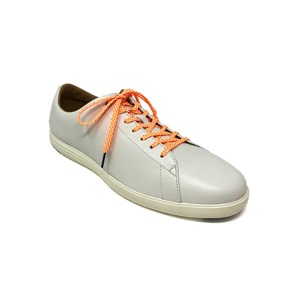 Peach & Fuchsia Flat Ticked Sneaker Laces - Image 5