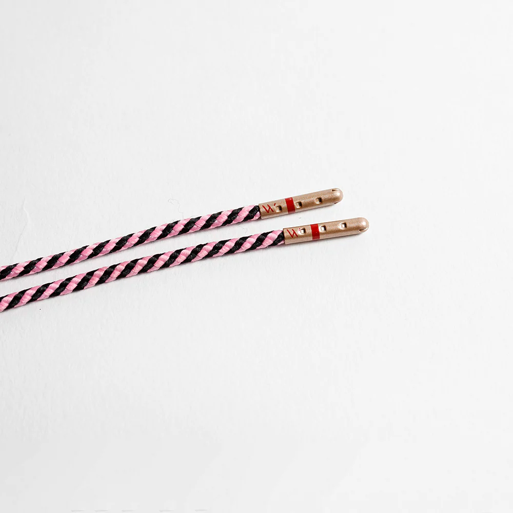 Pink & Black Striped Dress Laces - Image 6