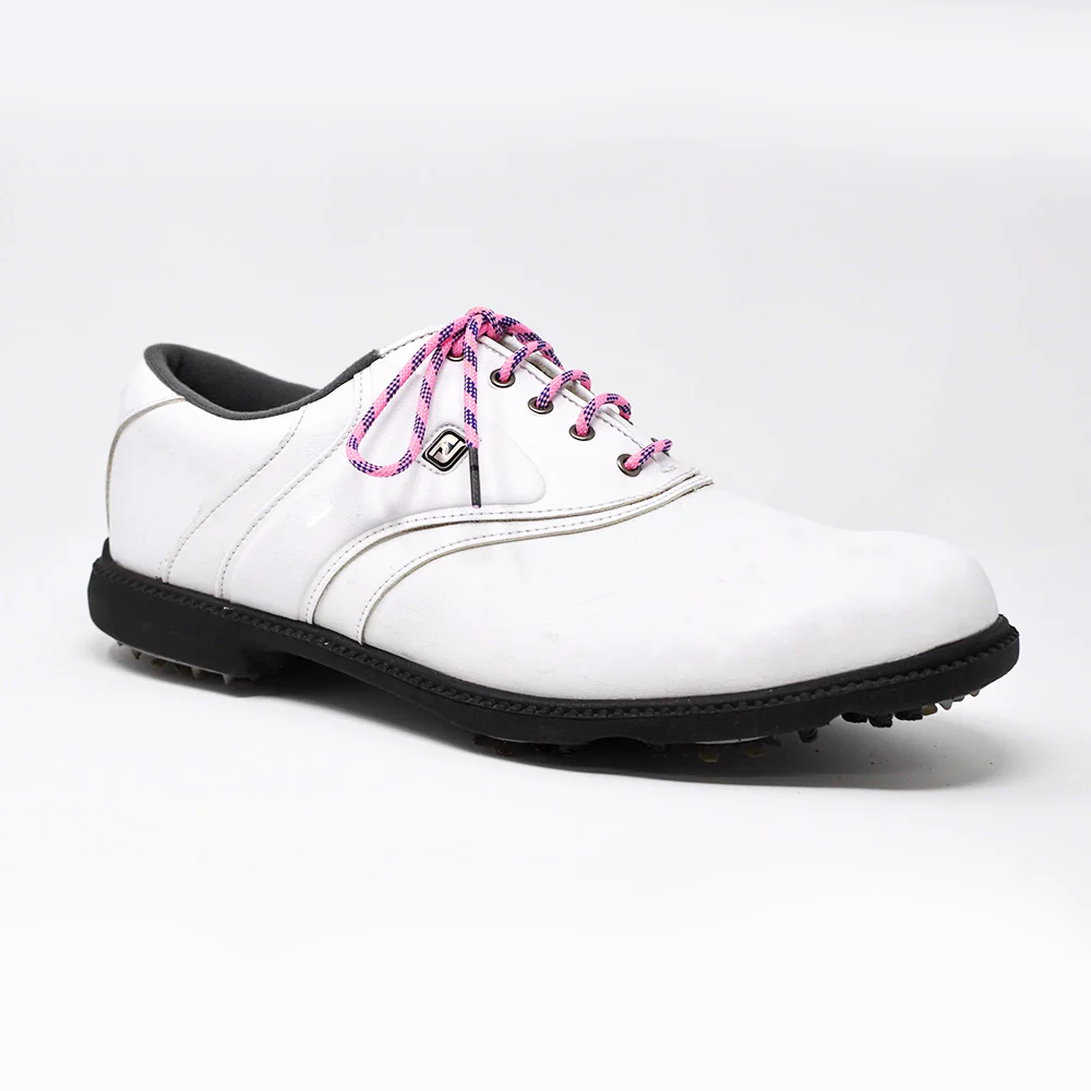 Pink & Navy Classic Round Golf Laces - Image 3
