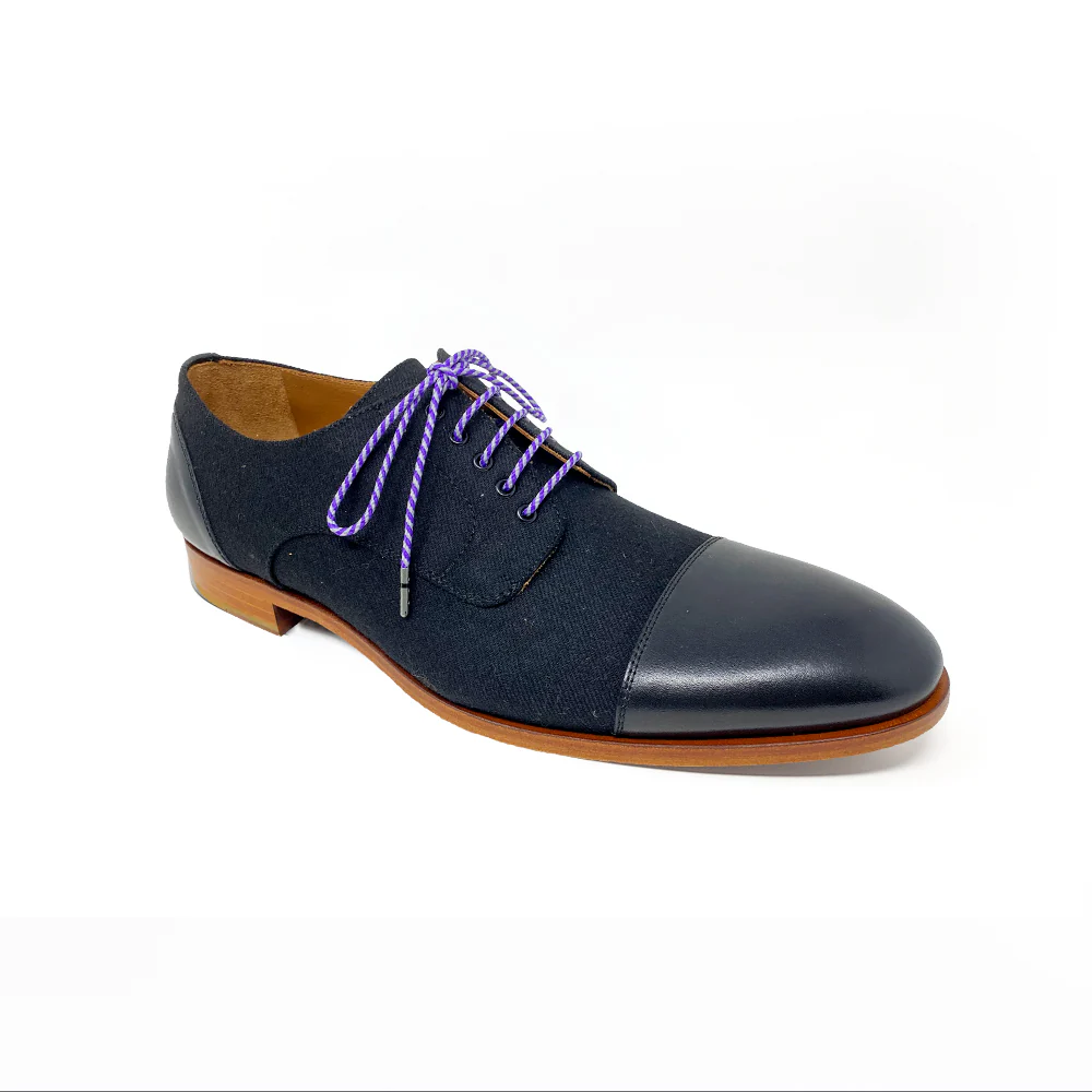 Purple & Gray Striped Dress Laces - Image 4