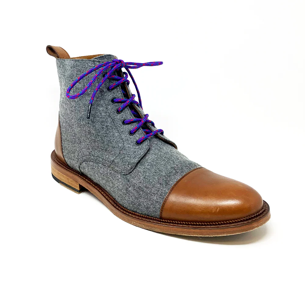 Purple, Teal & Red Boot Laces - Image 3