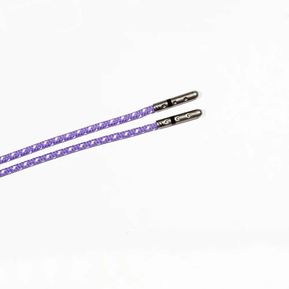Purple & White Ticked Dress Laces - Image 6