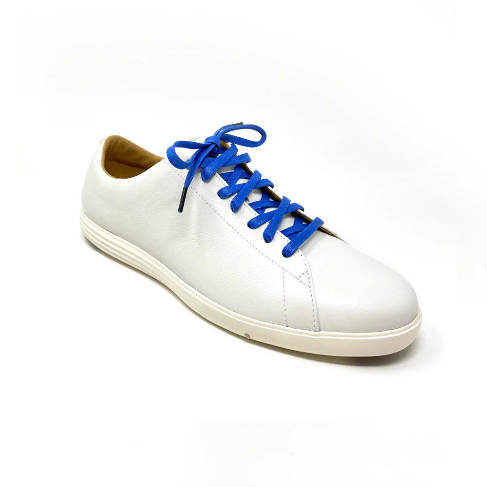 Solid Blue Glazed Sneaker Laces - Image 5