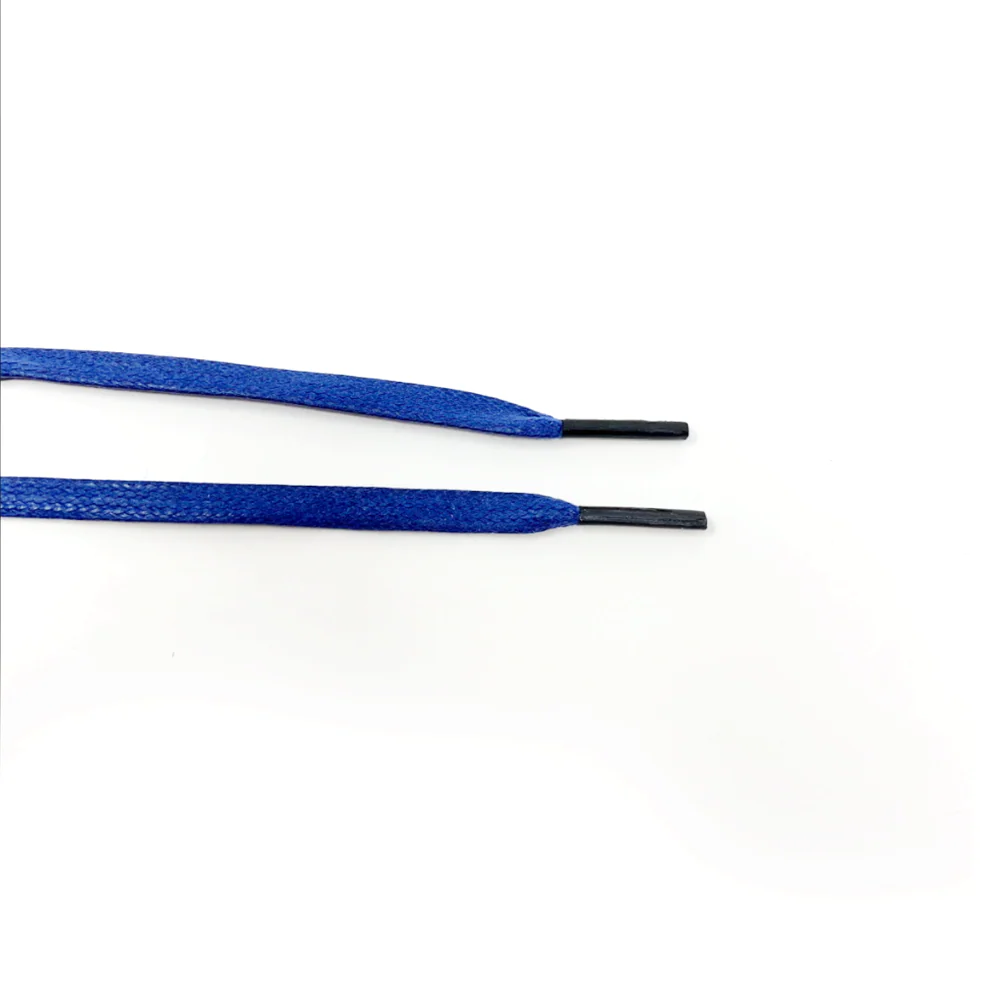 Solid Navy Glazed Sneaker Laces - Image 4