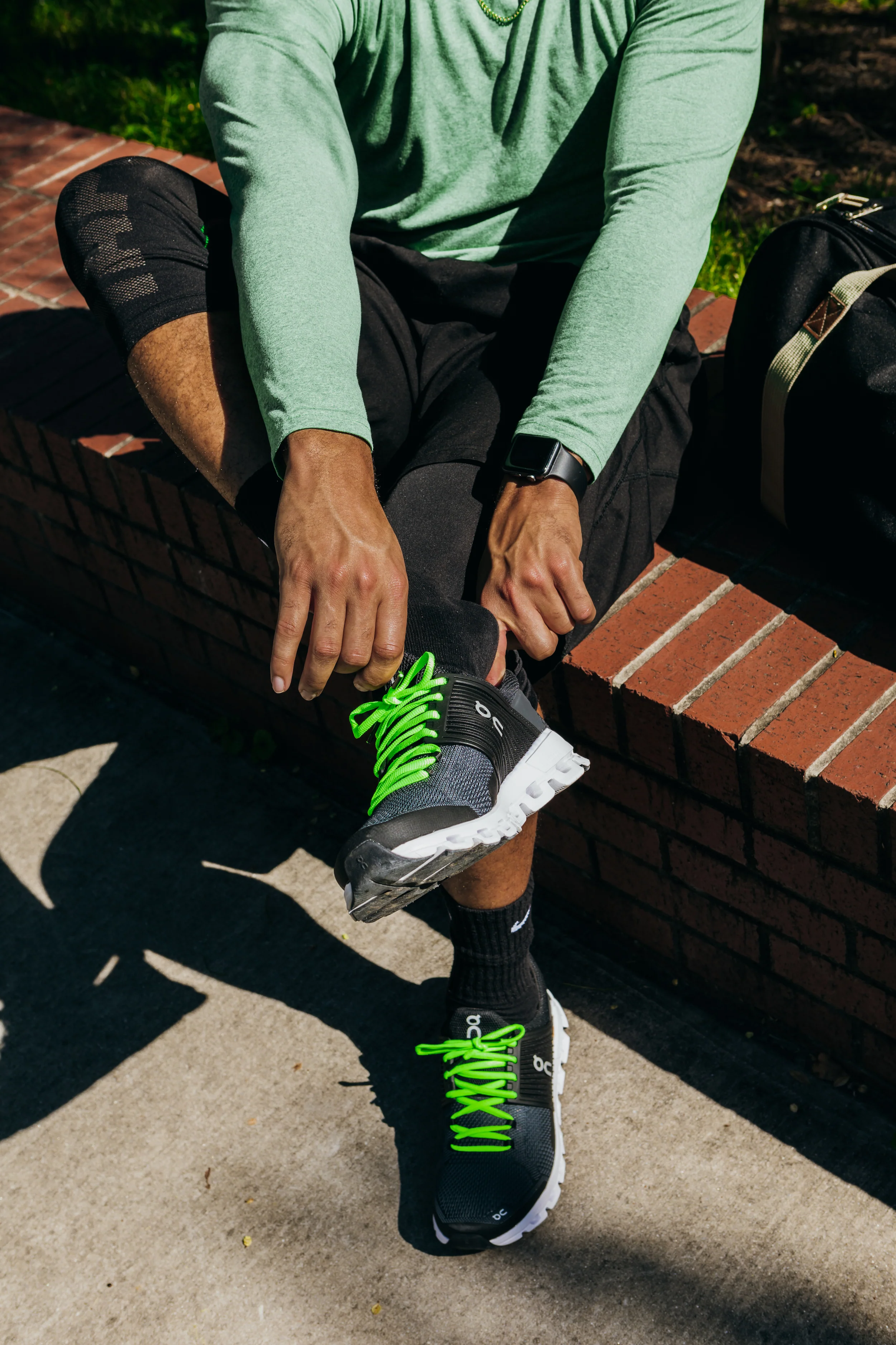 Solid Neon Green Athletic Sneaker Laces - Image 6