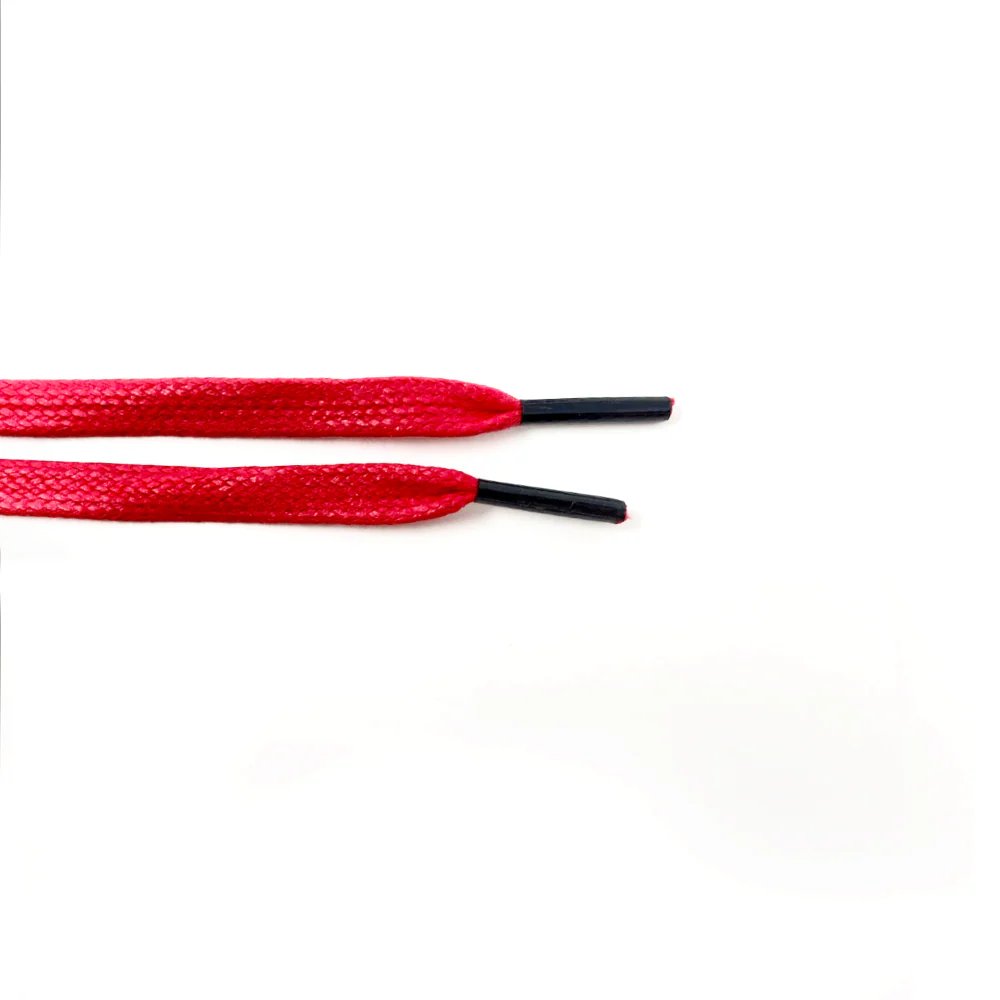Solid Red Glazed Sneaker Laces - Image 3