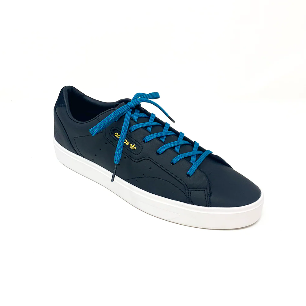 Teal & Purple Flat Ticked Sneaker Laces - Image 4
