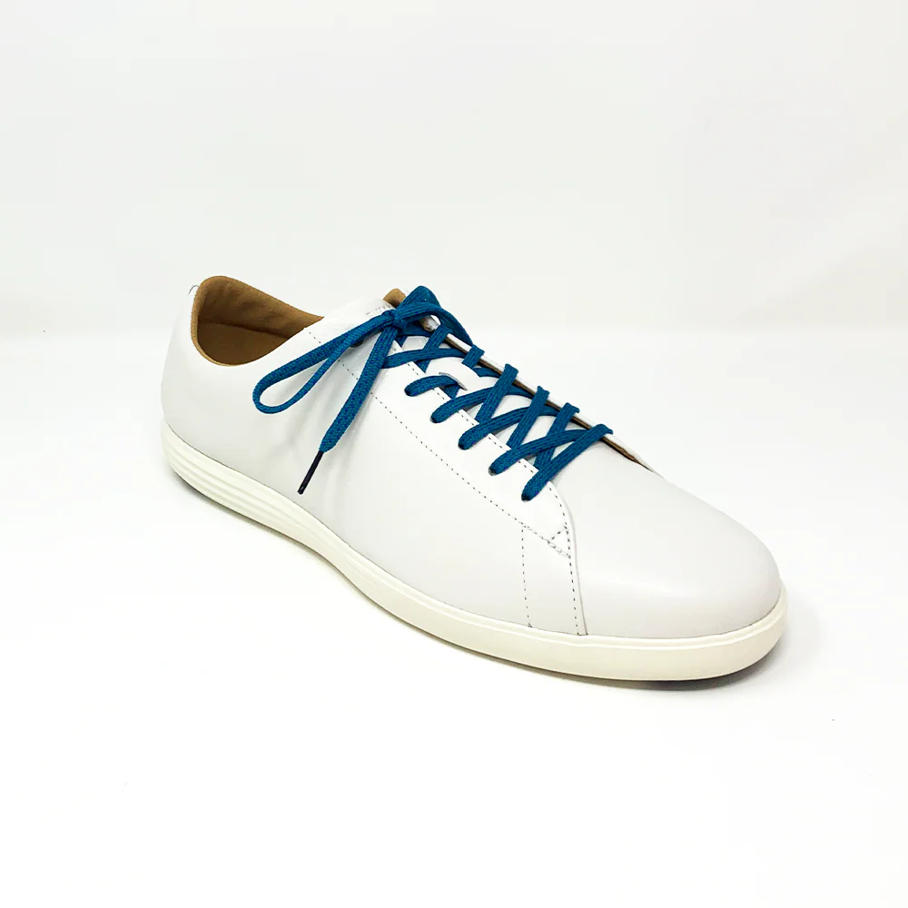 Teal & Purple Flat Ticked Sneaker Laces - Image 5
