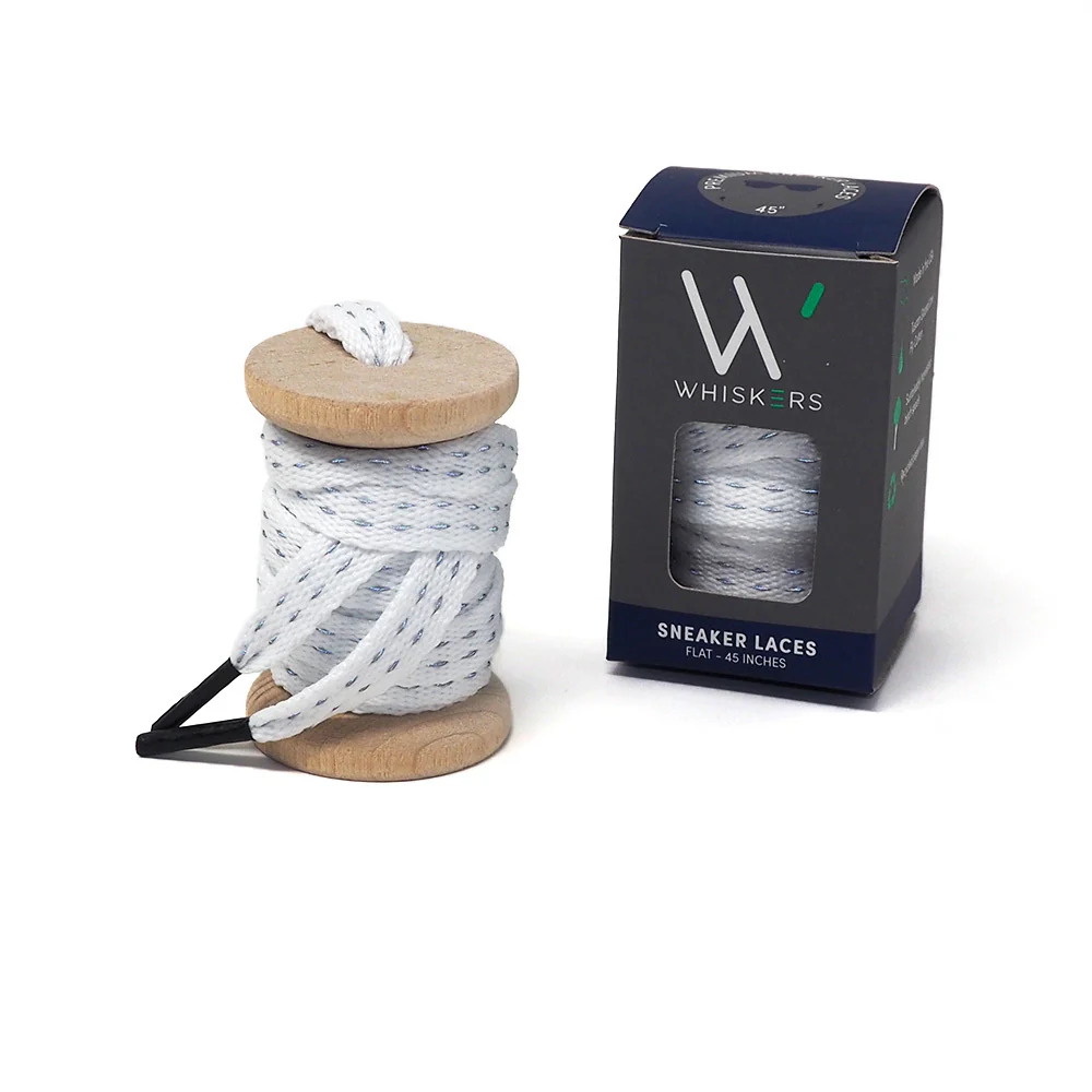 White Reflective Sneaker Laces - Image 2